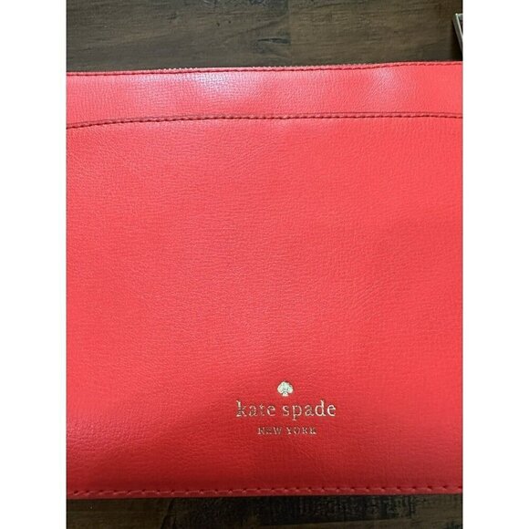 Kate Spade Leather Adel Medium Top Zip Crossbody Bag Red EUC - Picture 4 of 9